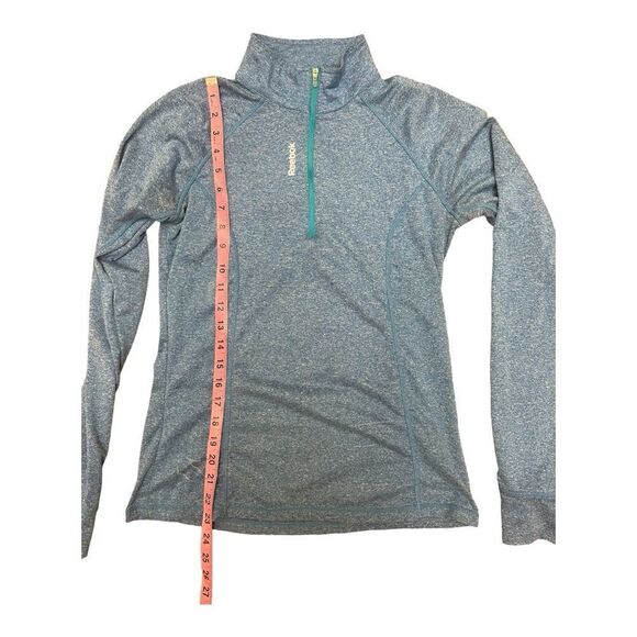Reebok Women Pullover Size Small Blue Long Sleeve Quick Dry Half Zip EUC - Picture 3 of 8